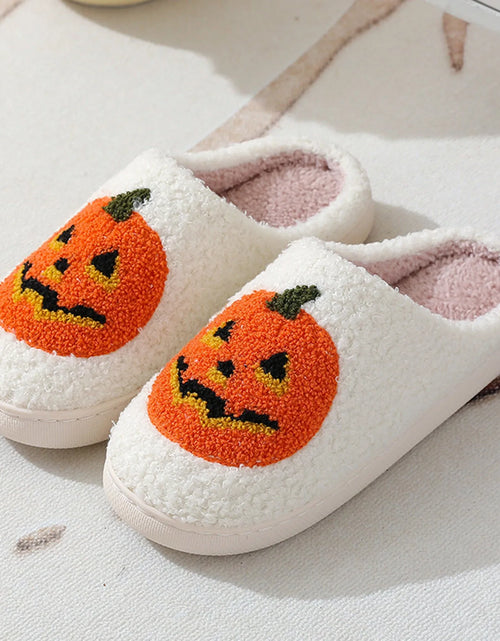 Load image into Gallery viewer, Halloween Slippers for Women Men Spooky Slides Soft Plush Fuzzy Slippers Slippers Indoor Outdoor Shoes
