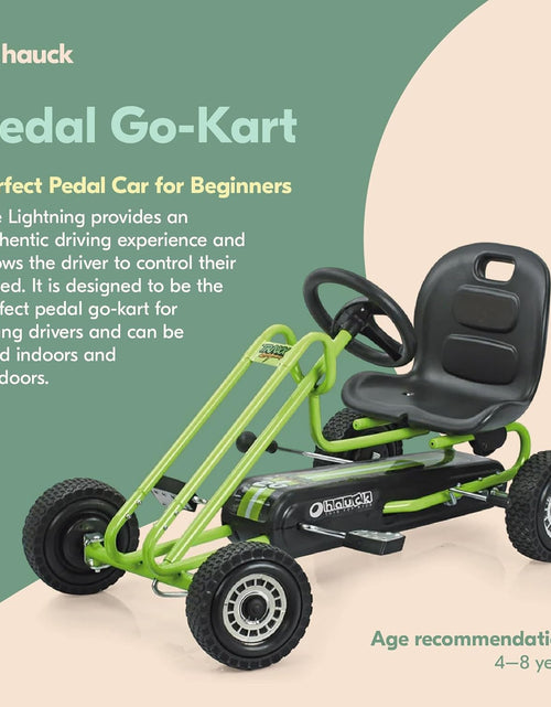 Load image into Gallery viewer, Lightning - Pedal Go Kart | Pedal Car | Ride on Toys for Boys &amp; Girls with Ergonomic Adjustable Seat &amp; Sharp Handling - Race Green
