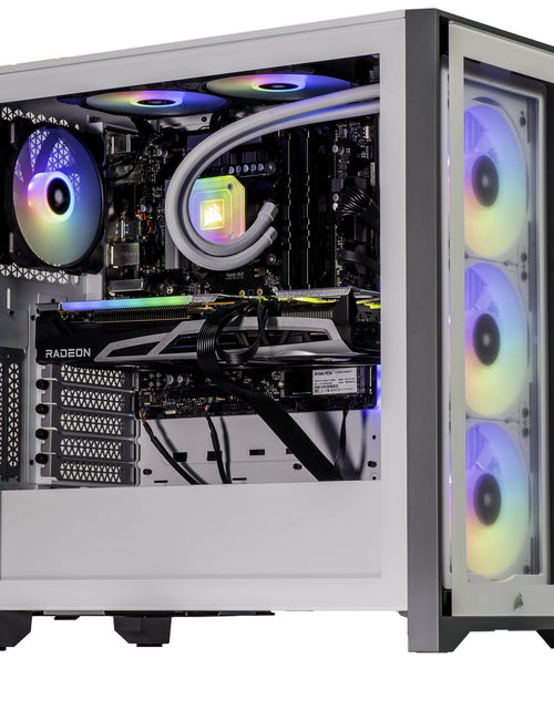 Load image into Gallery viewer, Argentux Custom Built Gaming Desktop PC White (Intel I7-10700F 8-Core, 16GB RAM, 512GB Pcie SSD + 1TB HDD (3.5), Radeon RX 6900 XT, Wifi, Bluetooth, 1Xusb 3.2, 1Xusb 3.0, 1Xhdmi, Win 10 Home)
