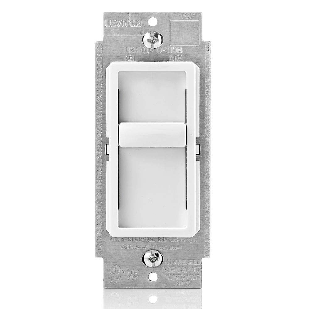 Sureslide Dimmer Switch for Dimmable LED, Halogen and Incandescent Bulbs, 6672-1LW, White