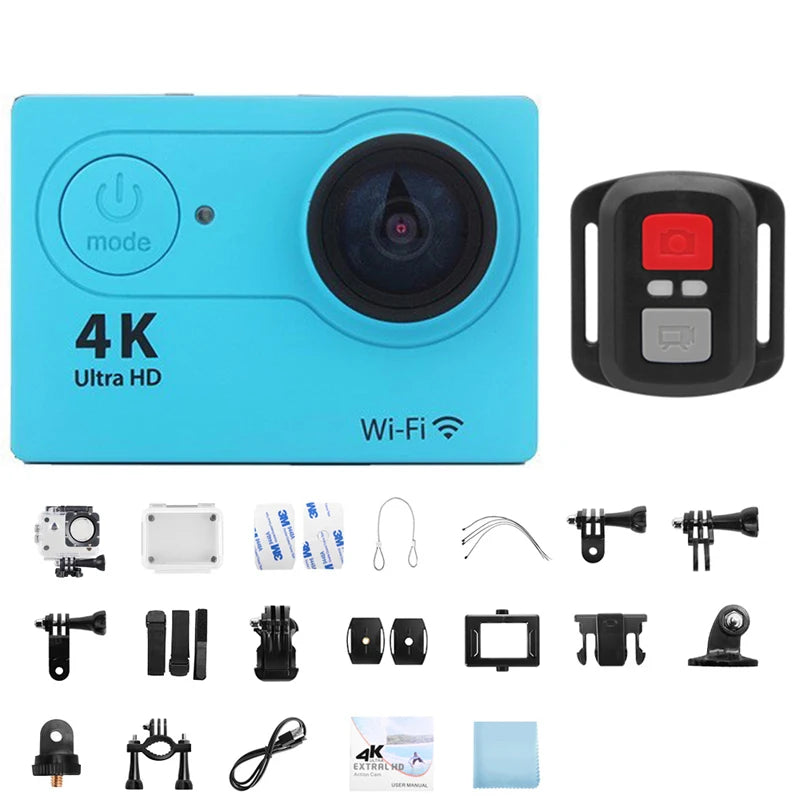 Ultra HD 4K Action Camera 1080P/30FPS Wifi 2.0-Inch 170D Underwater Waterproof Helmet Video Recording Go Cameras Sports Cam Pro