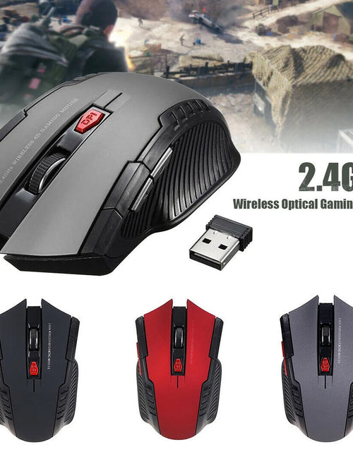 Load image into Gallery viewer, 2.4Ghz Wireless Mouse with USB Receiver 2.4G Gaming Mouse 6D Optical Wireless Mouses USB Right Scroll Mice for Laptop PC Gamer
