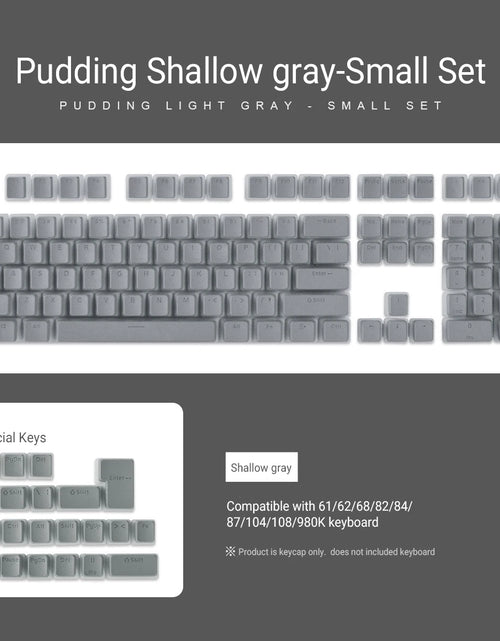 Load image into Gallery viewer, 129 Keys Pudding Keycaps OEM Profile PBT Double Shot Keycap for Mx Switch Mechanical Keyboard ISO Layout RGB Backlit Key Caps
