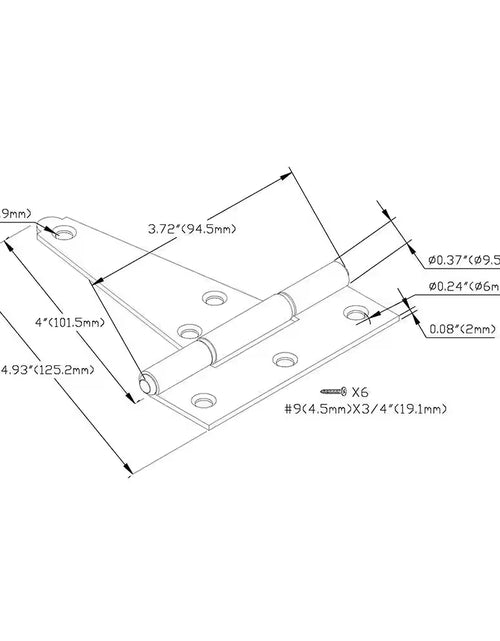 Load image into Gallery viewer, 4 In. Stainless Steel Heavy-Duty Gate Tee Hinge
