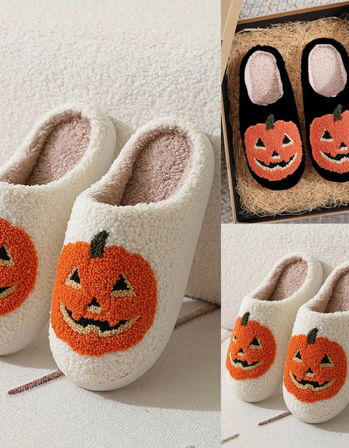 Load image into Gallery viewer, Halloween Slippers for Women Men Spooky Slides Soft Plush Fuzzy Slippers Slippers Indoor Outdoor Shoes
