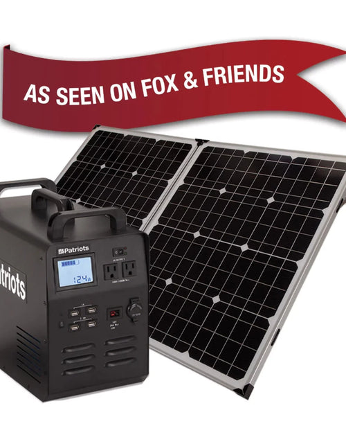 Load image into Gallery viewer, Patriot Power Generator - Fume-Free, Silent &amp; Safe Lithium-Iron-Phosphate Battery - 100-Watt Solar Panel Included- Reliable Power Source during an Outage - Quiet and Portable - 2,500 + Lifecycles
