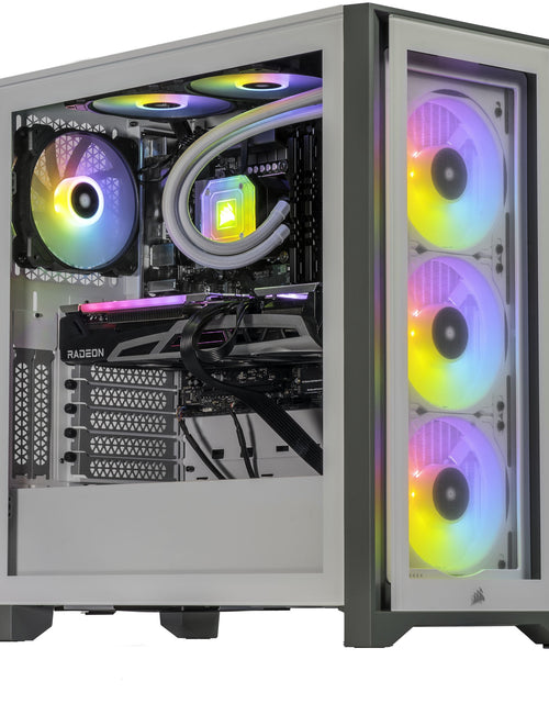 Load image into Gallery viewer, Argentux Custom Built Gaming Desktop PC White (Intel I7-10700F 8-Core, 16GB RAM, 512GB Pcie SSD + 1TB HDD (3.5), Radeon RX 6900 XT, Wifi, Bluetooth, 1Xusb 3.2, 1Xusb 3.0, 1Xhdmi, Win 10 Home)
