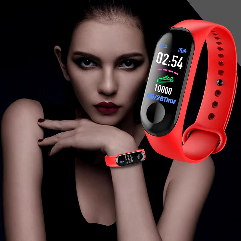 Wristwatch Fitness M3 Color Screen Smart Sport Bracelet Activity Running Tracker Heart Rate for Children Men Women Watch Hours