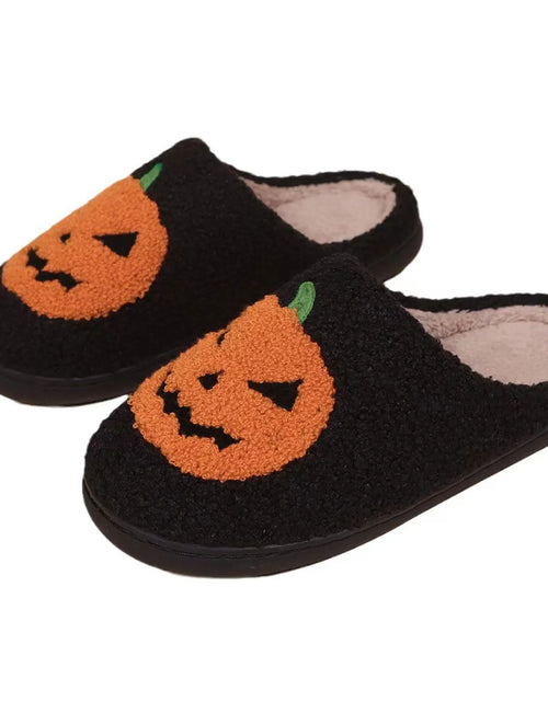 Load image into Gallery viewer, Halloween Slippers for Women Men Spooky Slides Soft Plush Fuzzy Slippers Slippers Indoor Outdoor Shoes
