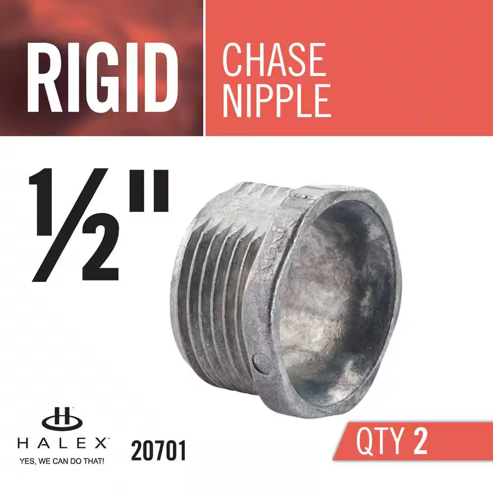 1/2 In. Rigid Conduit Chase Nipples (100-Pack)