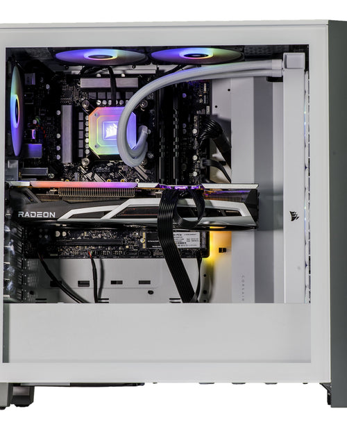 Load image into Gallery viewer, Argentux Custom Built Gaming Desktop PC White (Intel I7-10700F 8-Core, 16GB RAM, 512GB Pcie SSD + 1TB HDD (3.5), Radeon RX 6900 XT, Wifi, Bluetooth, 1Xusb 3.2, 1Xusb 3.0, 1Xhdmi, Win 10 Home)
