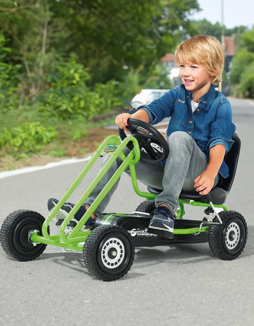 Load image into Gallery viewer, Lightning - Pedal Go Kart | Pedal Car | Ride on Toys for Boys &amp; Girls with Ergonomic Adjustable Seat &amp; Sharp Handling - Race Green
